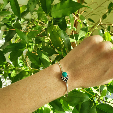 Silver Arrow Bracelet Amethyst / Bangle / Arm Bracelet / Ethnic / Rustic / Bohemian / Hippie / Gypsy / Psy / Adjustable