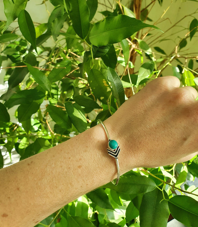 Silver Arrow Bracelet Amethyst / Bangle / Arm Bracelet / Ethnic / Rustic / Bohemian / Hippie / Gypsy / Psy / Adjustable