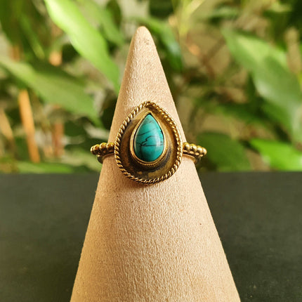 Ethnic style Brass & Turquoise / Boho / Bohemian / Psy / Rustic / Tribal / Gypsy / Festival / Healing / Festival 