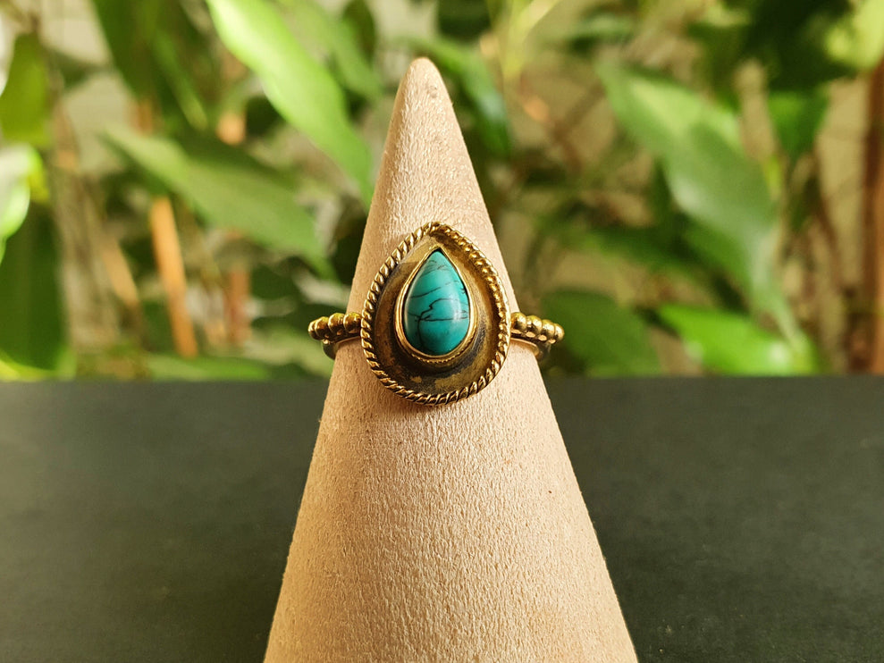 Ethnic style Brass & Turquoise / Boho / Bohemian / Psy / Rustic / Tribal / Gypsy / Festival / Healing / Festival 