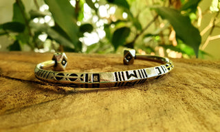 African Silver Bracelet / Tuareg Jewelry / Cuff / Boho / Ethnic / Costume / Bohemian / Medieval / Gypsy / Geometric /