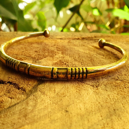 African Brass Bracelet / Tuareg Jewelry / Large size / Boho / Ethnic / Costume / Bohemian / Medieval / Gypsy / Geometric /