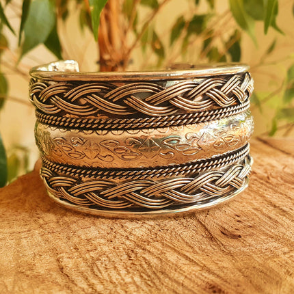 Textured Silver Cuff Bracelet / Tribal / Unisex / Celtic / Nordic / Boho / Ethnic / Rustic / Bohemian / Gypsy / Jewellery / Mens jewelery /