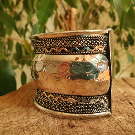 Hammered Silver Cuff Bracelet / Tribal / Hammered / Boho / Ethnic / Rustic / Bohemian / Hippie / Gypsy / Jewellery / Adjustable / Unisex /