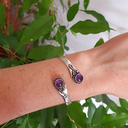 Turquoise Bracelet / Bangle / Silver / Ethnic / Rustic / Bohemian / Hippie / Gypsy / Psy / Chic / Jewellery / Body / Adjustable