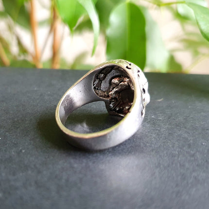 Silver Skull Ring / Mens Ring / Large size / Goth / Punk / Steampunk / Halloween / Mens jewelery / mens gift