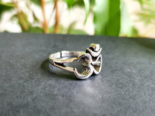 Silver Ohm Ring , Non Tarnish Boho ring, Yoga Gift, Bohemian Jewellery from Kaali Boutique
