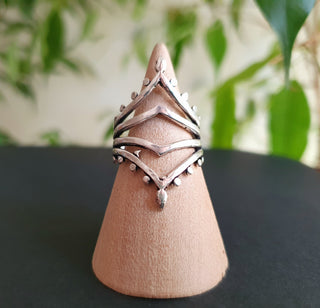 Ethnic Silver Ring, Non Tarish Silver Women's Ring, Boho Style, Bohemian Living Jewellery