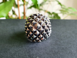 Large Silver Spike Ring, Steampunk Statement Ring, Mens Ring, Non Tarnish