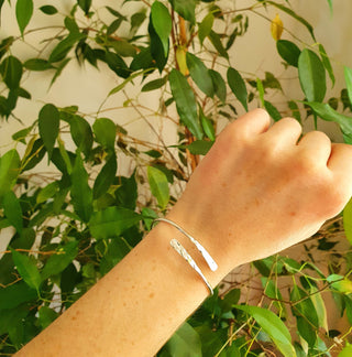 Hammered Silver Bracelet, Non Tarnish Bangle