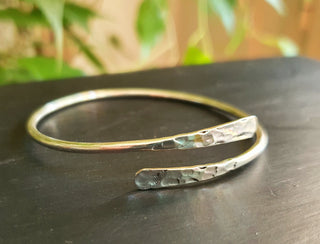 Hammered Silver Bracelet / Bangle / Boho / Ethnic / Rustic / Bohemian / Hippie / Gypsy / Jewellery /