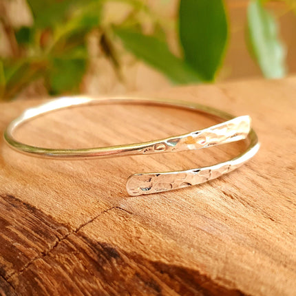 Hammered Silver Bracelet / Bangle / Boho / Ethnic / Rustic / Bohemian / Hippie / Gypsy / Jewellery /
