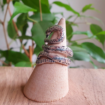 Silver Snake Ring / Brass / Ethnic, Geometric, rustic, yoga, hippie, gypsy, pretty, psy, boho, bohemian, festival