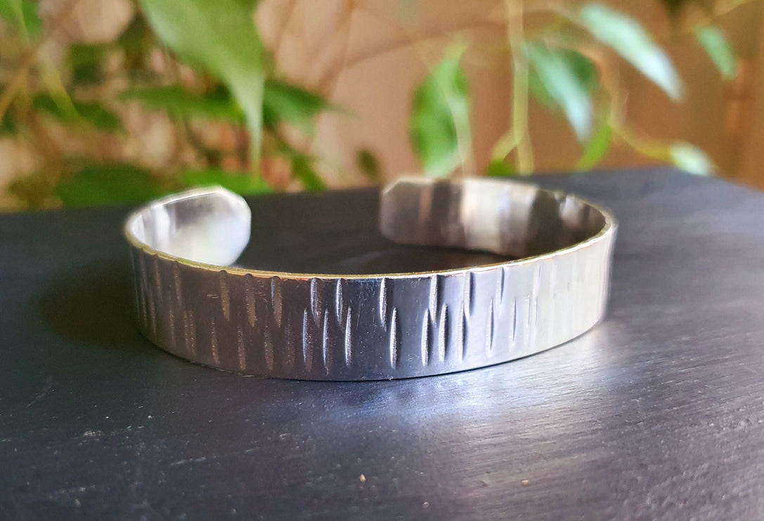 Rustic Silver Cuff Bracelet / Mens / Unisex / Boho / Ethnic / Rustic / Bohemian / Hippie / Gypsy / Jewellery /