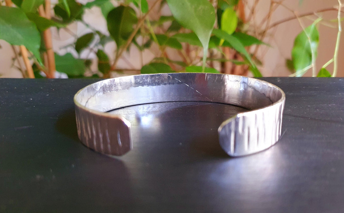 Rustic Silver Cuff Bracelet / Mens / Unisex / Boho / Ethnic / Rustic / Bohemian / Hippie / Gypsy / Jewellery /