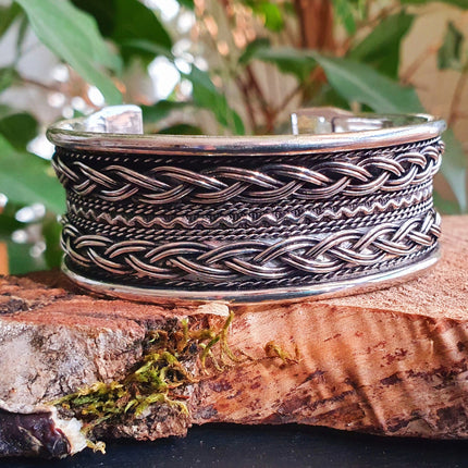 Small Silver Celtic Cuff Bracelet / Tribal / Mens Bracelet / Boho / Ethnic / Rustic / Bohemian / Hippie / Gypsy / Jewellery / Mens jewelery