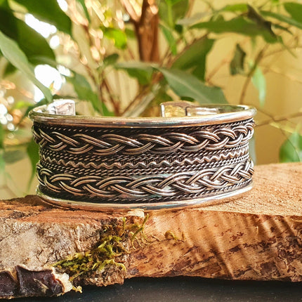 Small Silver Celtic Cuff Bracelet / Tribal / Mens Bracelet / Boho / Ethnic / Rustic / Bohemian / Hippie / Gypsy / Jewellery / Mens jewelery