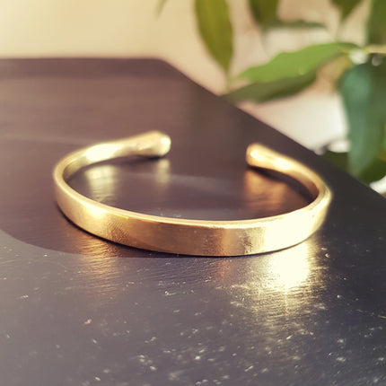 Simple Solid Brass Bracelet / Bangle / Boho / Ethnic / Rustic / Bohemian / Hippie / Gypsy / Jewellery /