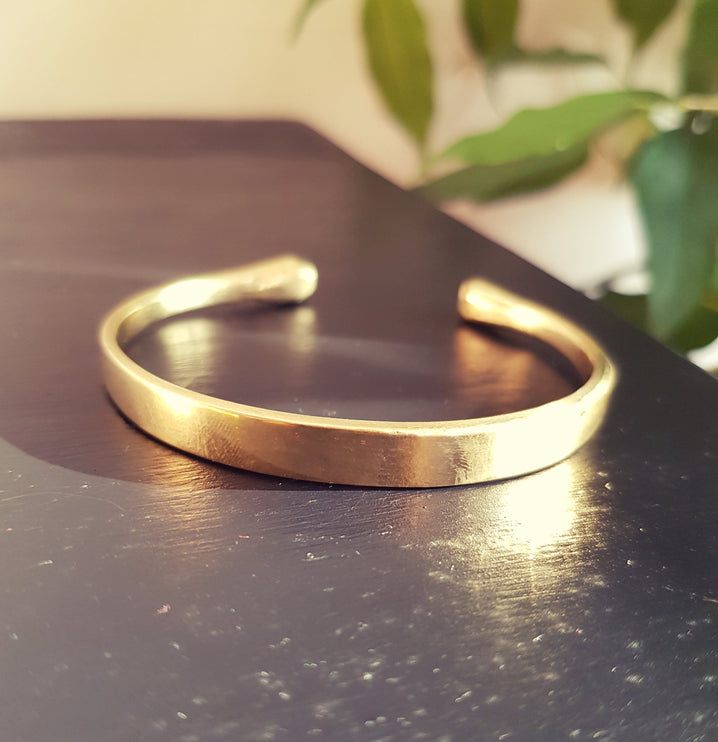 Simple Solid Brass Bracelet / Bangle / Boho / Ethnic / Rustic / Bohemian / Hippie / Gypsy / Jewellery /