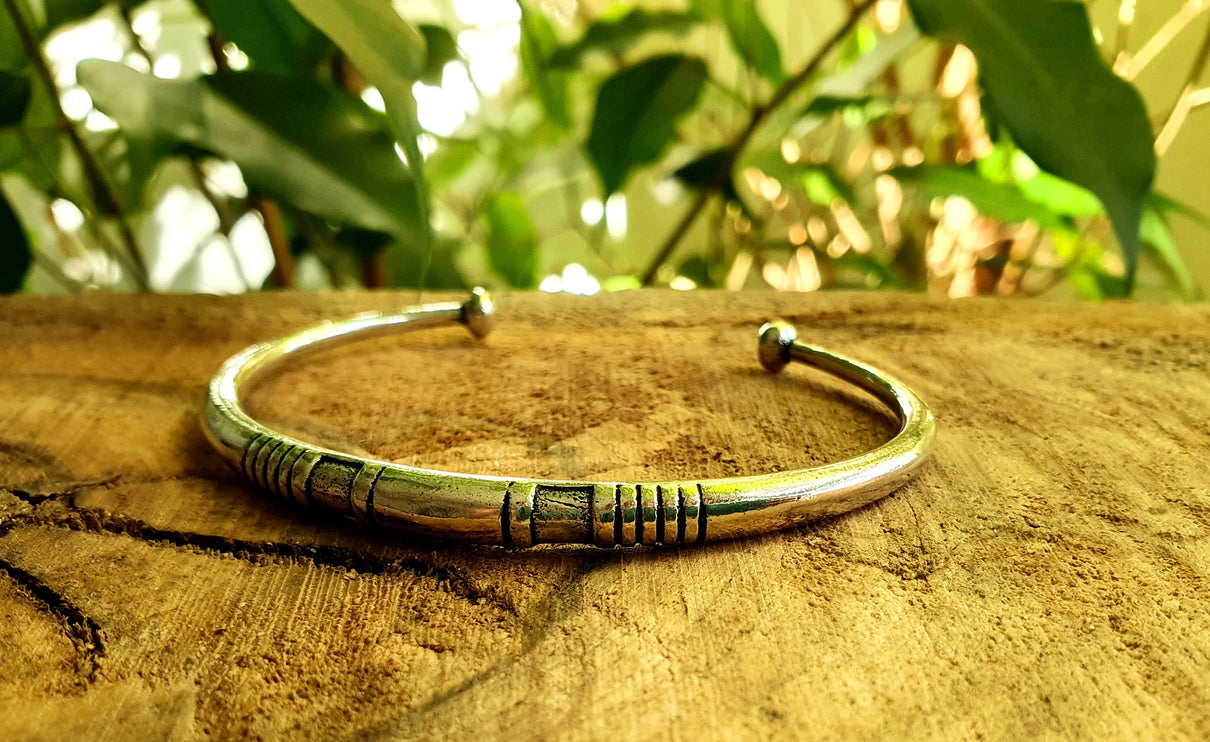 African Silver Bracelet / Tuareg Jewelry / Cuff / Boho / Ethnic / Costume / Bohemian / Medieval / Gypsy / Geometric /