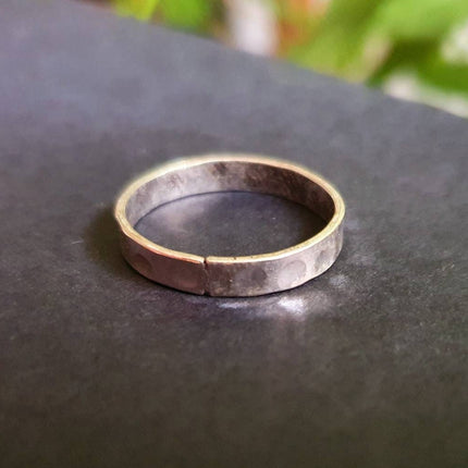 Simple Silver Ring Hammered Effect / Stacking Ring / Boho / Bohemian / Psy / Rustic / Tribal / Gypsy / Festival / Healing / Festival