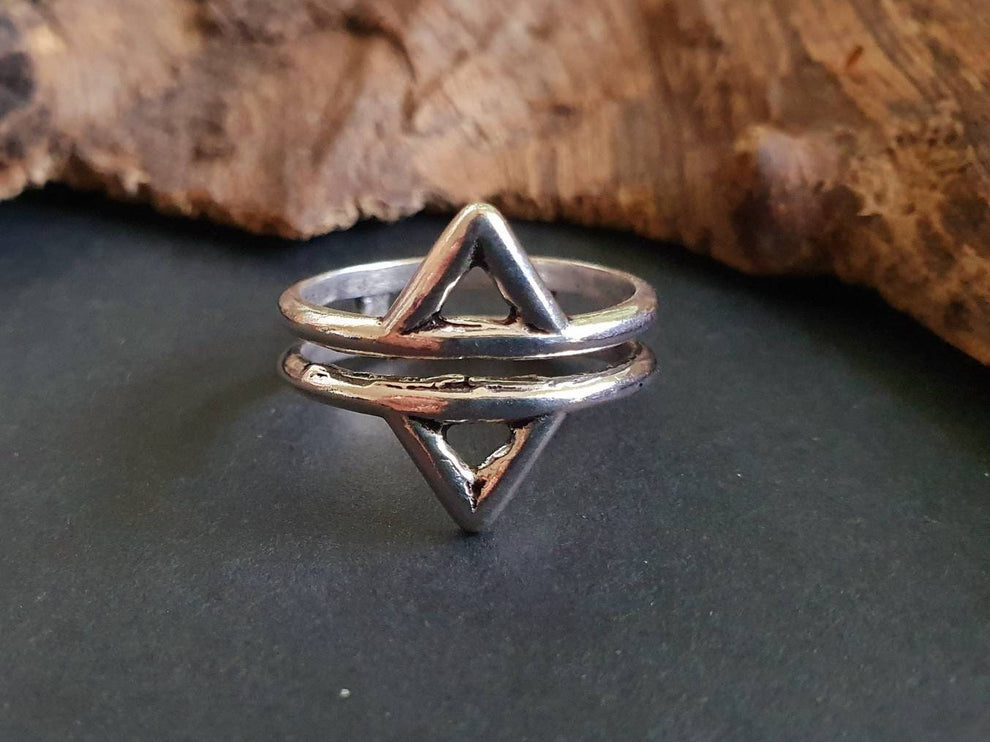 Boho Silver Ring / Boho / Stacking Ring / Bohemian / Psy / Rustic / Tribal / Gypsy / Festival / Healing / Festival