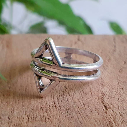 Boho Silver Ring / Boho / Stacking Ring / Bohemian / Psy / Rustic / Tribal / Gypsy / Festival / Healing / Festival