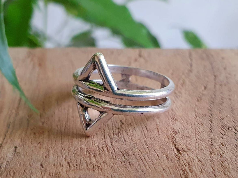 Boho Silver Ring / Boho / Stacking Ring / Bohemian / Psy / Rustic / Tribal / Gypsy / Festival / Healing / Festival