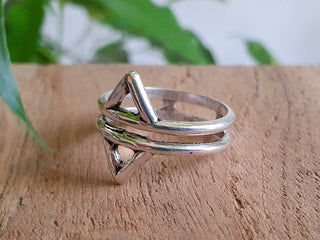 Boho Silver Ring / Boho / Stacking Ring / Bohemian / Psy / Rustic / Tribal / Gypsy / Festival / Healing / Festival