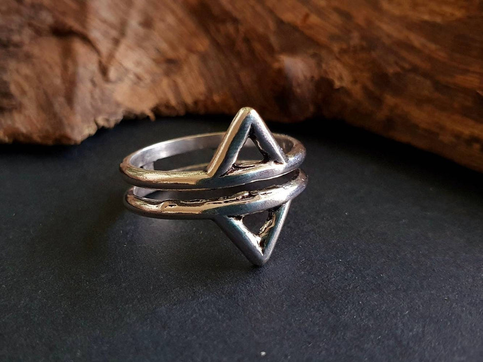 Boho Silver Ring / Boho / Stacking Ring / Bohemian / Psy / Rustic / Tribal / Gypsy / Festival / Healing / Festival