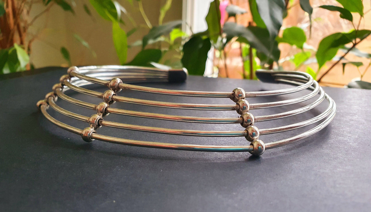 Silver Ethnic Choker / Necklace / Boho/ Rustique / Gypsy / Lightweight / Boho / Tribal / Hippie / Rustic / Vegan /