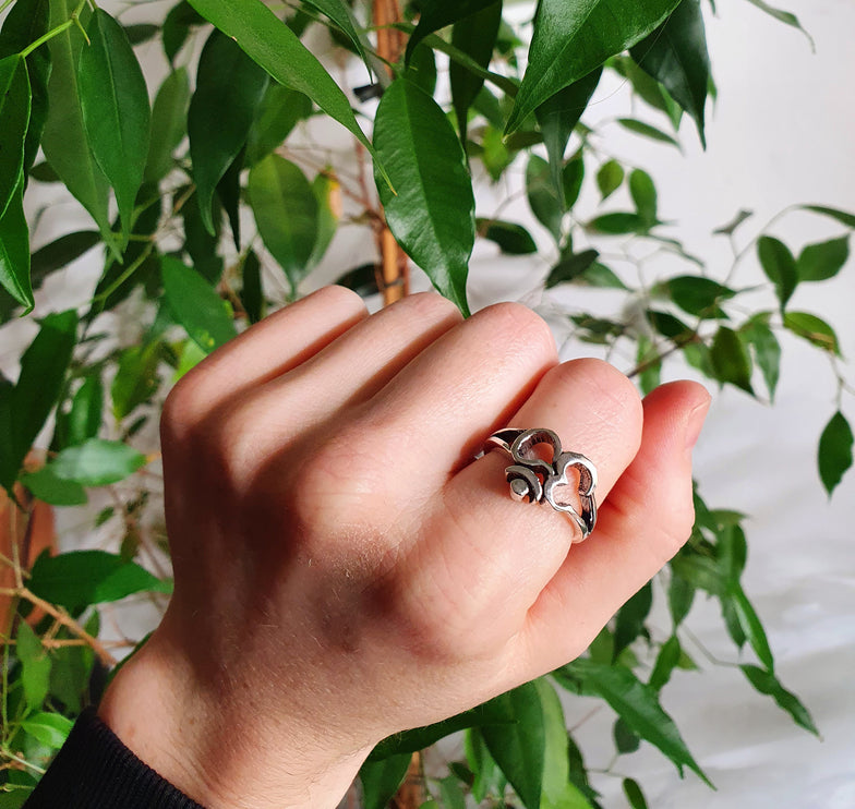 Gold Ohm Ring / Yoga / Om / Boho / Brass; Ethnic, Geometric, Small, Rustic, Yoga, Hippie, Gypsy, Pretty, Ssy, Boho, Bohemian, Festival