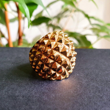 Gold Spike Ring / Mens Ring / Large size / Goth / Punk / Steampunk / Halloween / Mens jewelery / mens gift