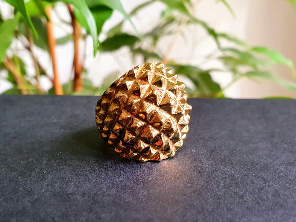 Gold Spike Ring / Mens Ring / Large size / Goth / Punk / Steampunk / Halloween / Mens jewelery / mens gift