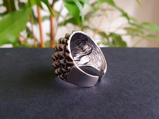 Large Silver Spike Ring, Steampunk Statement Ring, Mens Ring, Non Tarnish