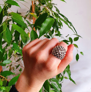 Large Silver Spike Ring, Steampunk Statement Ring, Mens Ring, Non Tarnish