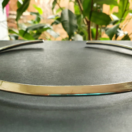 Silver Choker Brass Necklace / Rustic / Gypsy / Lightweight / Boho / Tribal / Hippie / Rustic / Vegan /