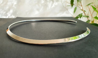 Silver Choker Brass Necklace / Rustic / Gypsy / Lightweight / Boho / Tribal / Hippie / Rustic / Vegan /