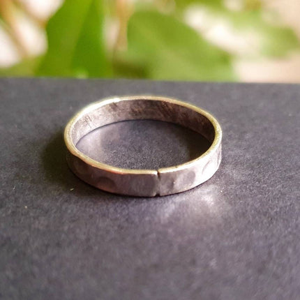 Simple Silver Ring Hammered Effect / Stacking Ring / Boho / Bohemian / Psy / Rustic / Tribal / Gypsy / Festival / Healing / Festival