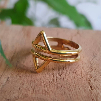 Boho Brass Ring / Boho / Bohemian / Psy / Rustic / Tribal / Gypsy / Festival / Healing / Festival