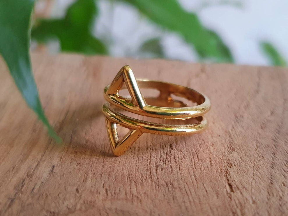 Boho Brass Ring / Boho / Bohemian / Psy / Rustic / Tribal / Gypsy / Festival / Healing / Festival