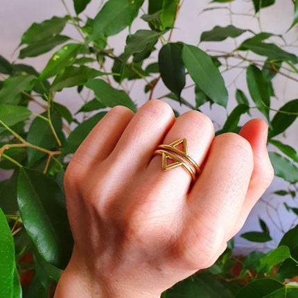 Boho Brass Ring / Boho / Bohemian / Psy / Rustic / Tribal / Gypsy / Festival / Healing / Festival