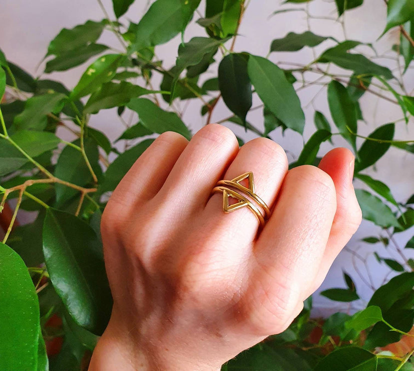 Boho Brass Ring / Boho / Bohemian / Psy / Rustic / Tribal / Gypsy / Festival / Healing / Festival