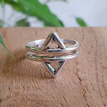 Boho Silver Ring / Boho / Stacking Ring / Bohemian / Psy / Rustic / Tribal / Gypsy / Festival / Healing / Festival