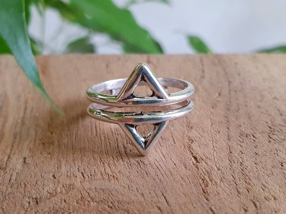 Boho Silver Ring / Boho / Stacking Ring / Bohemian / Psy / Rustic / Tribal / Gypsy / Festival / Healing / Festival