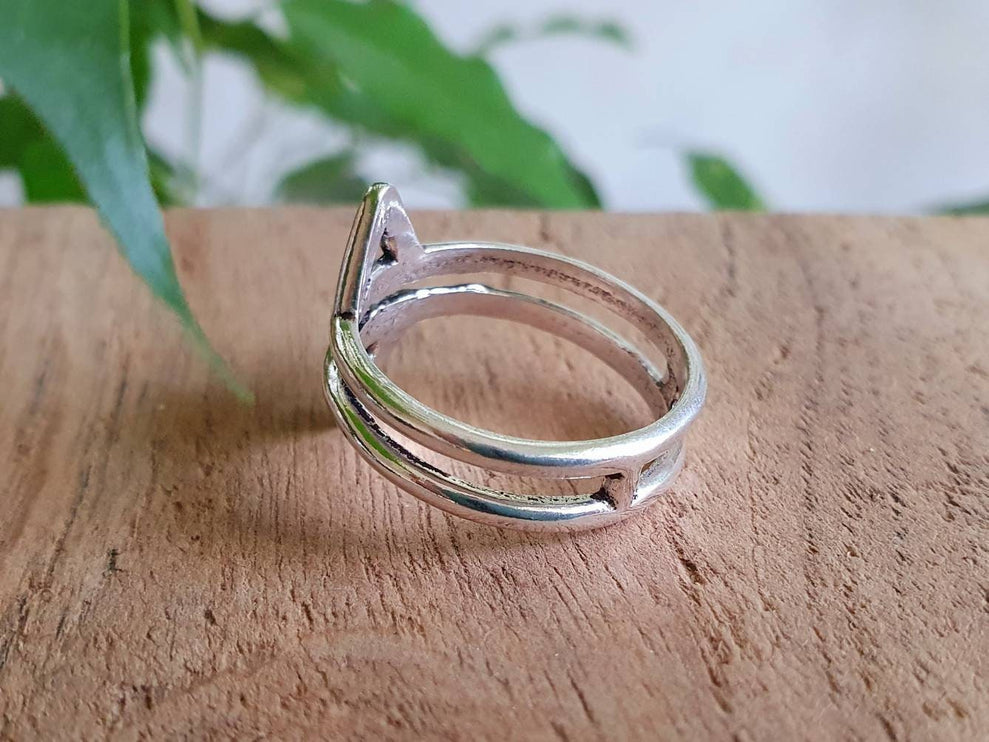 Boho Silver Ring / Boho / Stacking Ring / Bohemian / Psy / Rustic / Tribal / Gypsy / Festival / Healing / Festival