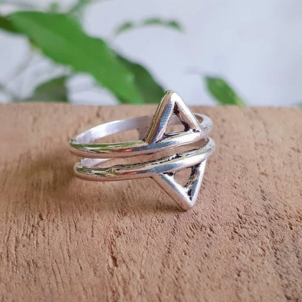 Boho Silver Ring / Boho / Stacking Ring / Bohemian / Psy / Rustic / Tribal / Gypsy / Festival / Healing / Festival