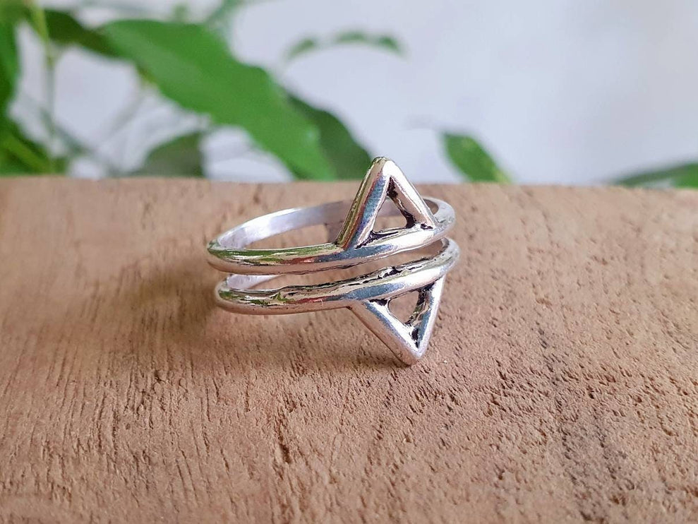 Boho Silver Ring / Boho / Stacking Ring / Bohemian / Psy / Rustic / Tribal / Gypsy / Festival / Healing / Festival