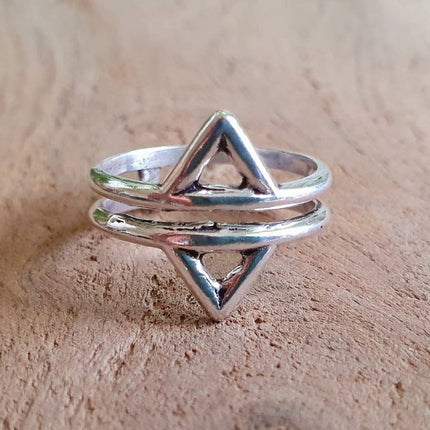 Boho Silver Ring / Boho / Stacking Ring / Bohemian / Psy / Rustic / Tribal / Gypsy / Festival / Healing / Festival