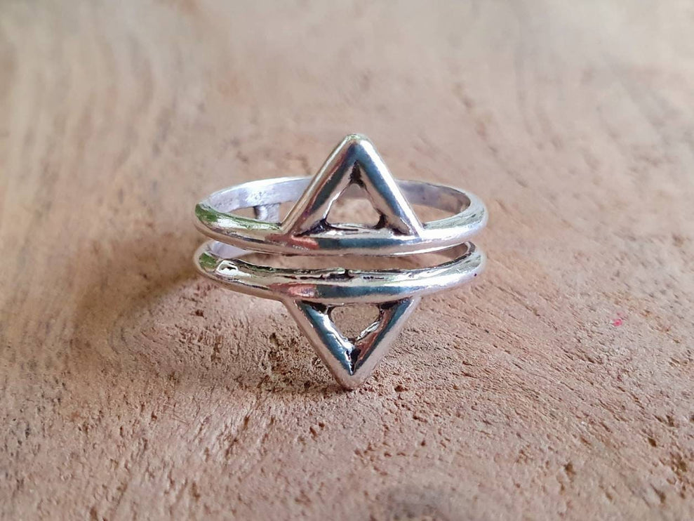 Boho Silver Ring / Boho / Stacking Ring / Bohemian / Psy / Rustic / Tribal / Gypsy / Festival / Healing / Festival